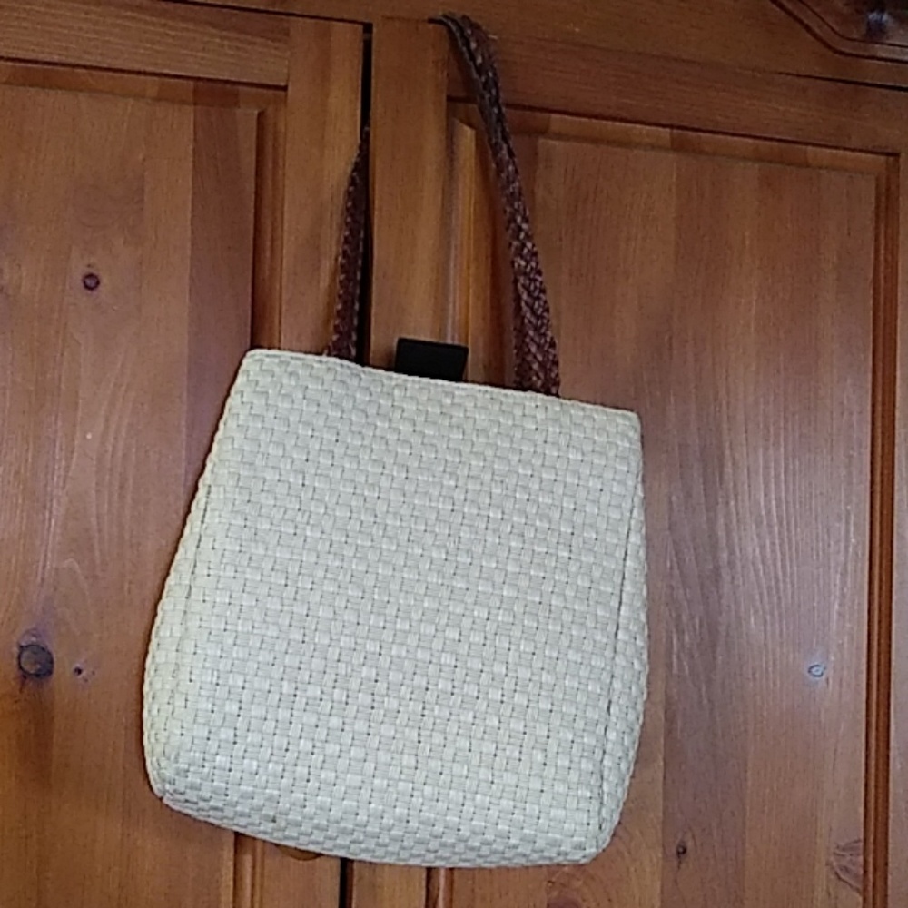 Vintage Browns Couture beige woven purse made in I